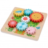 Puzzle en bois avec engrenages pour enfants