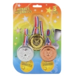 Set medailles voor kinderen – goud, zilver en brons