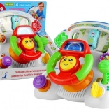 Interactive educational steering wheel with lights and sounds for children