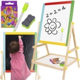 Tableau pour enfants en bois double face KRUZZEL
