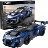 CaDA Night Flash Building Set – Blue City Car, 162 Pieces