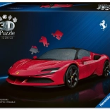 Puzzle 3D voiture Ferrari SF90 Stradale 108 pièces avec roues pivotantes
