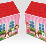 Kindertent Huisje met bloemen