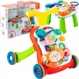 5-in-1 Walker and Activity Table with Piano – Red