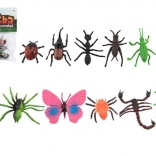 Mini animaux et insectes en plastique 12 pcs