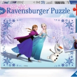 Puzzel 2x24 stukken Frozen Zusters voor Altijd
