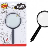 Handheld reading magnifier with glass lens, 15 cm