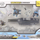 Vliegdekschip met accessoires voor kinderen