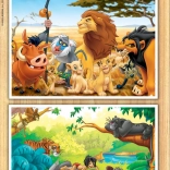 Houten puzzels Disney dierenvrienden 2×50 stukjes