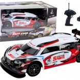 RC raceauto 1:16 Drift met verwisselbare wielen rood-wit