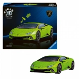 Puzzle 3D RAVENSBURGER Iconics : Lamborghini Huracán Evo, vert, 108 pièces