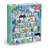 Puzzel GALISON PURRFECT NOOK – kattenbibliotheek, 1000 stukjes