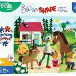 Puzzle Super Shape XXL TREFLÍCI à la ferme équestre 60 pièces