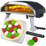 Kinderpizzaoven met accessoires OONI CASDON – set met pizza op schep en 18 toppings