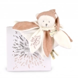 Ensemble cadeau Ourson en peluche avec bonnet 25 cm rose