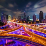 Puzzle Shanghaier Zentrum bei Nacht 1000 Teile ENJOY