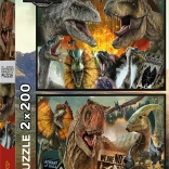Puzzle 2×200 pièces – monde préhistorique JURASSIC WORLD