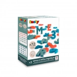 Magnetic letters and numbers in three colors