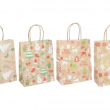 Christmas gift bag, size S (15 × 21 × 8 cm), 4 designs