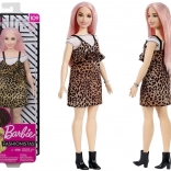 Poupée Barbie Fashionistas aux cheveux roses et robe léopard