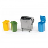 Bruder set de poubelles et conteneur pour camions-bennes 1:16