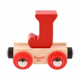Bigjigs Rail Wagon for Wooden Railway – Letter J