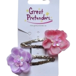 Barrettes fleur pour petites princesses