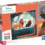 Puzzle Le Roi Lion 3×48 pièces CLEMENTONI
