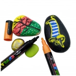 Set of acrylic markers, intense colors, 12 pcs