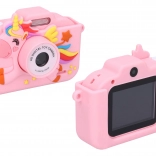 Appareil photo numérique pour enfants avec étui en silicone licorne, 48 Mpx et vidéo Full HD