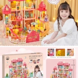 Large dollhouse with accessories and light and sound effects
