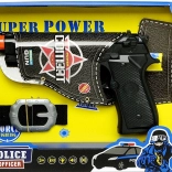 Pistolet de police avec ceinture PLEJO – kit pour enfants pour petits policiers