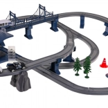 Electric Train Set with Station and Accessories, 103 Pieces