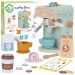 Wooden Coffee Maker Woopie Green Patisserie Barista 25 pcs