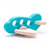 Bajo houten lichtblauw vliegtuig