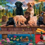 Puzzle Hundefamilie am See 1000 Teile SCHMIDT