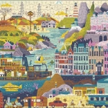 Puzzle Movie Masters: films van Wes Anderson 1000 stukjes