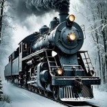 Diamantschilderen Winter Expres 30x40cm