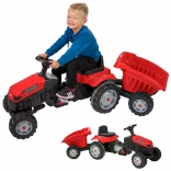 Pedal Tractor Farmer GoTrac Maxi with Quiet Wheels Trailer