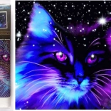 Diamond Painting 7D Star Kitten 30x30 cm