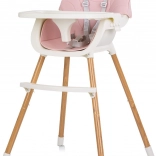 Chaise haute Chipolino Rio 2-en-1 rose