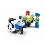 Sluban Metropolis Disguised Bandit in Car and Policeman on Motorcycle