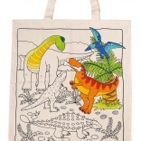 Sac en coton à colorier – dinosaures