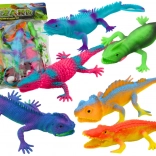 Set de figurines lézards Reptiles colorés 8 pièces