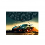 A4 snap-button document wallet with CAR motif