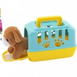 Pluchen hondje in draagbare box