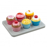 Bigjigs Toys muffins en bois avec plateau