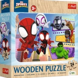 Houten puzzel Spidey en zijn geweldige vrienden 24 stukjes