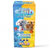Luchtig geurig zand TUBAN Fluffy blauw en geel 140 g