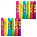 Neon gezichtsverfset - 12 stuks